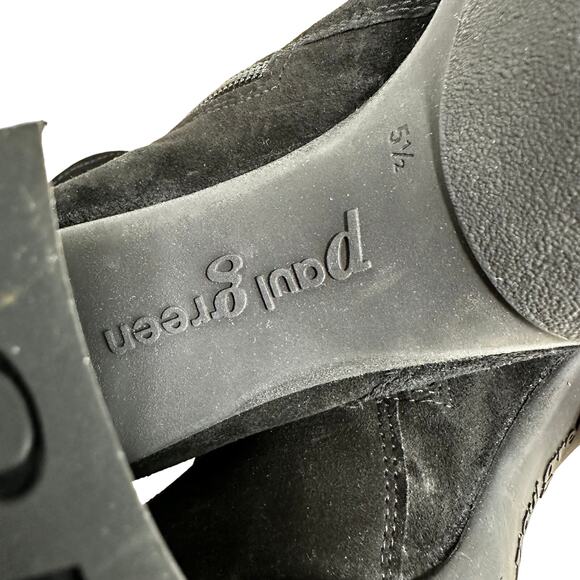 Paul Green NWOB Oakley Suede Boot Black Size 5.5 (US 8) Side Zip Chunky Heel - Picture 10 of 10